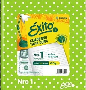 CUADERNO EXITO E1 LUNARES TD X 48 HJ VERDE MANZANA RY
