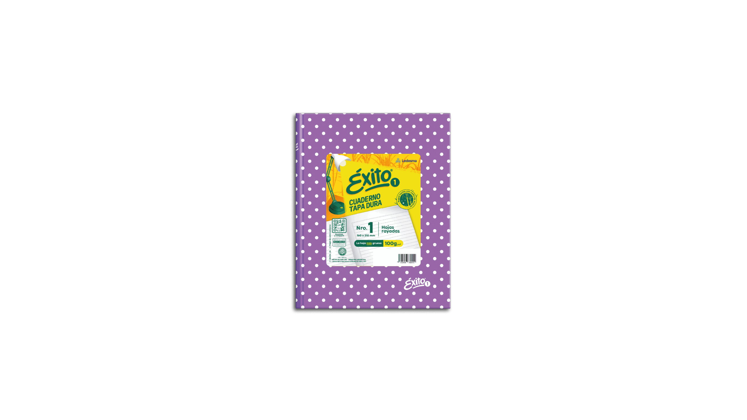 CUADERNO EXITO E1 LUNARES TD X 48 HJ LILA RY