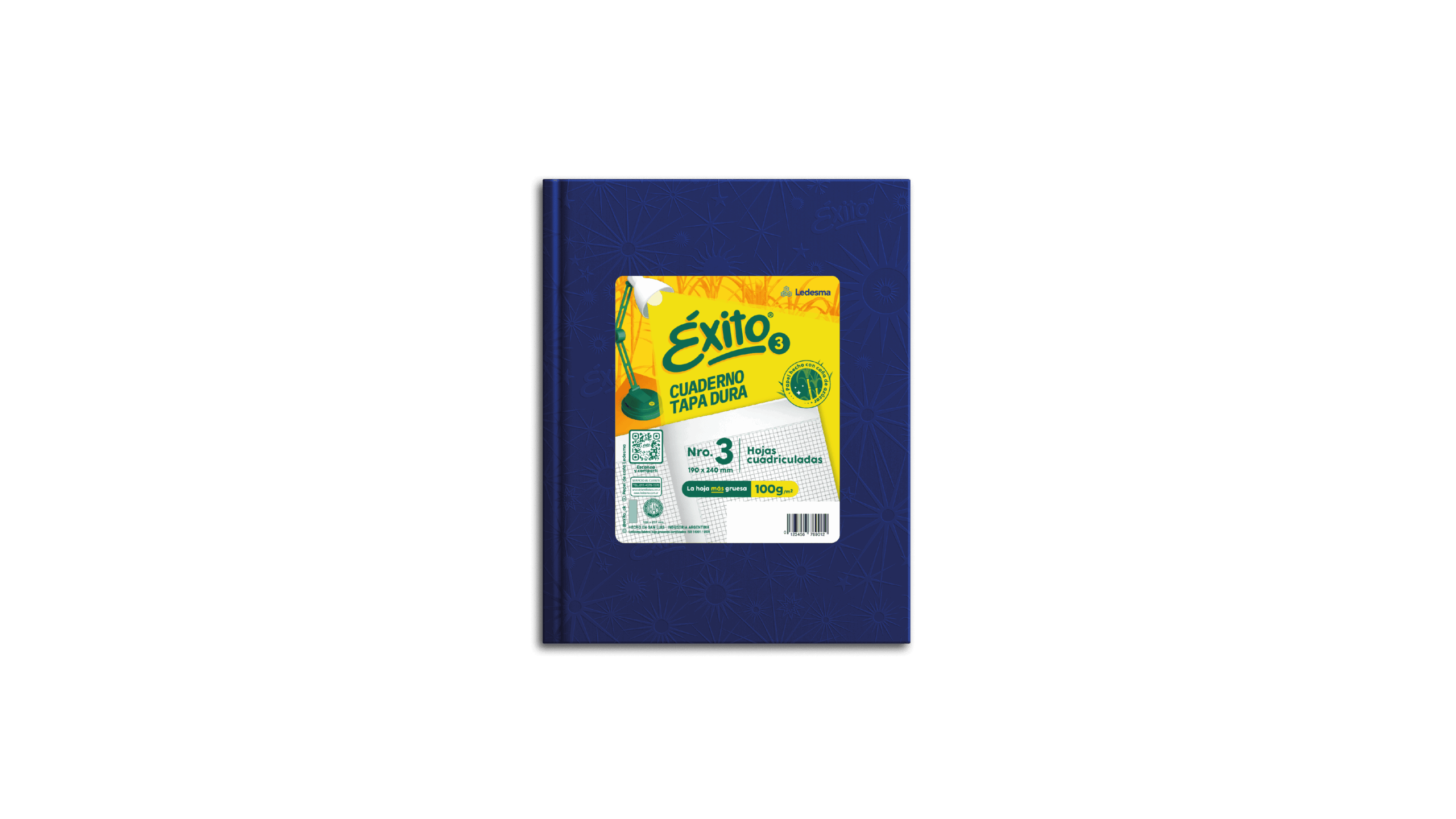 CUADERNO EXITO E3 FORRADO UNIVERSO TD X 100 HJ AZUL CD