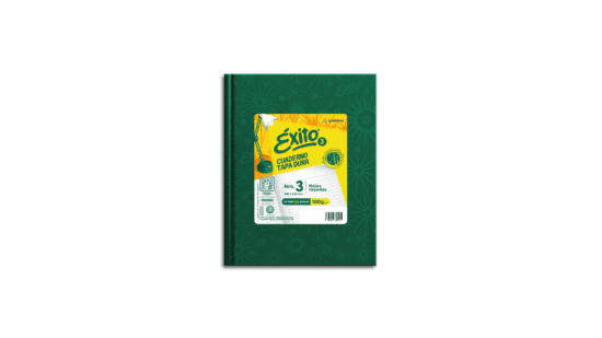 CUADERNO EXITO E3 FORRADO UNIVERSO TD X 100 HJ VERDE RY