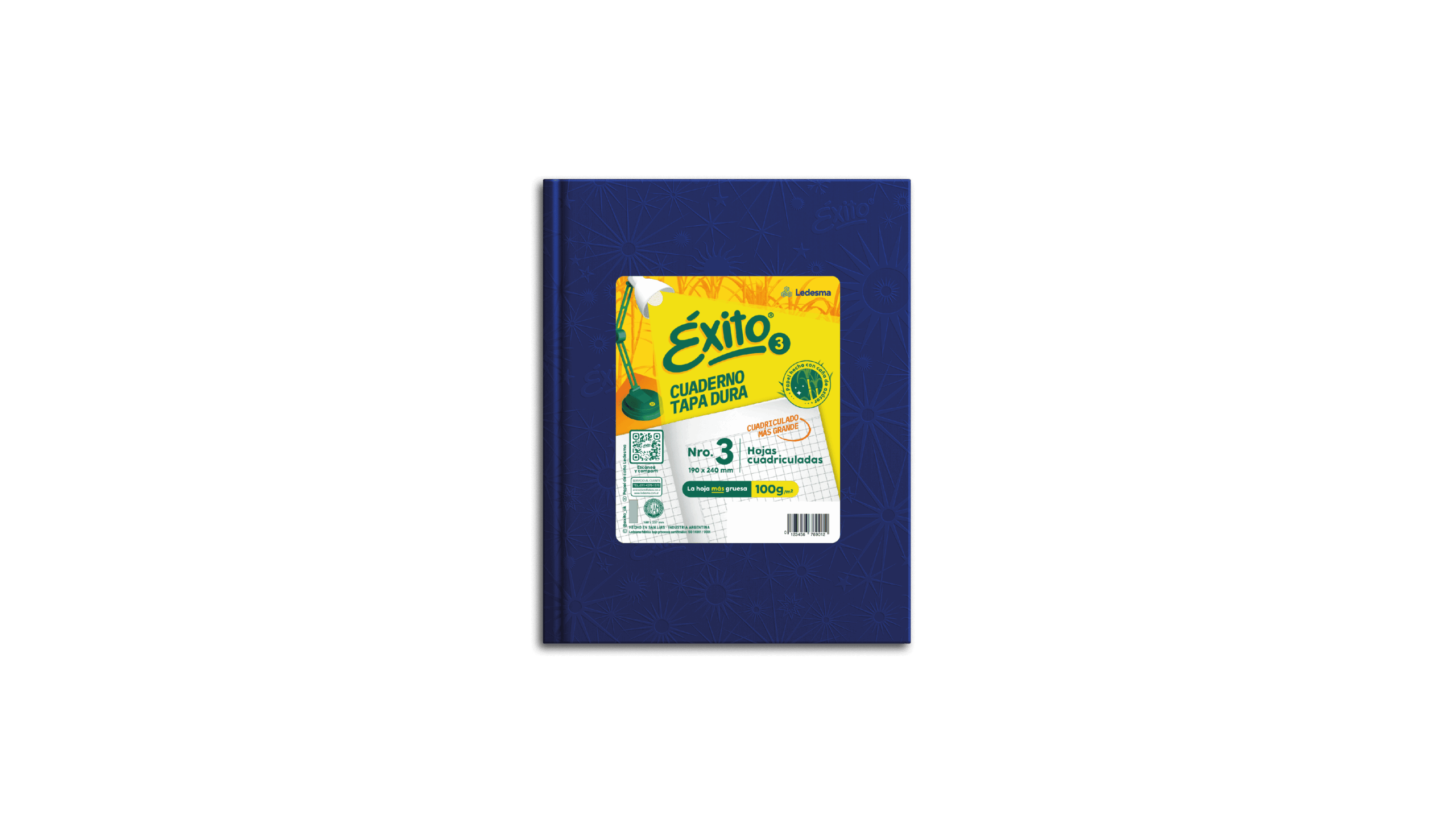 CUADERNO EXITO E3 FORRADO UNIVERSO TD X 48 HJ AZUL CD GRANDE
