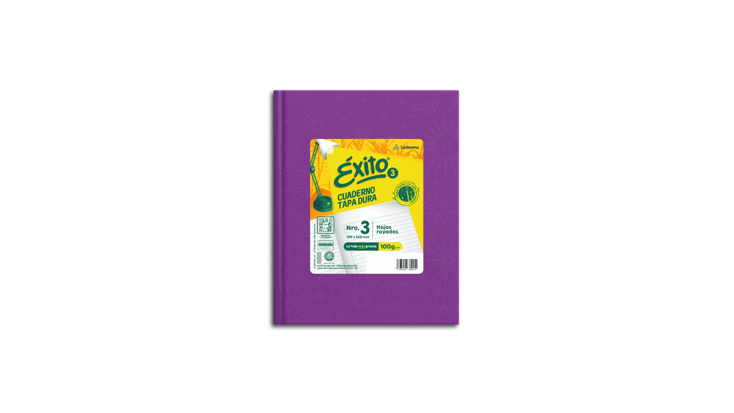 CUADERNO EXITO E3 FORRADO UNIVERSO TD X 48 HJ LILA RY