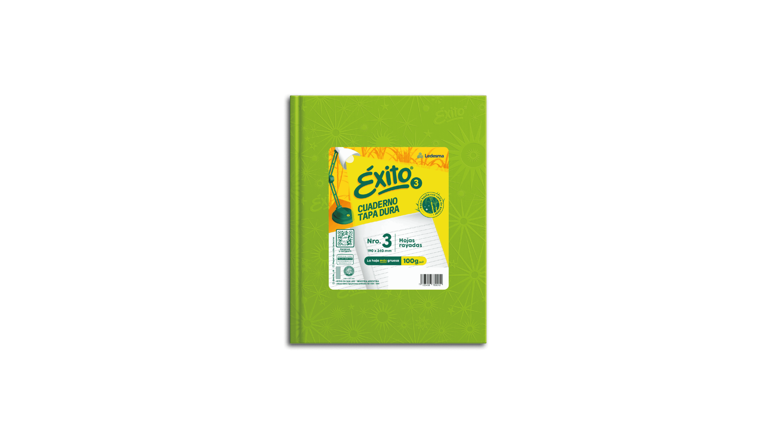 CUADERNO EXITO E3 FORRADO UNIVERSO TD X 48 HJ VDE MZANA RY