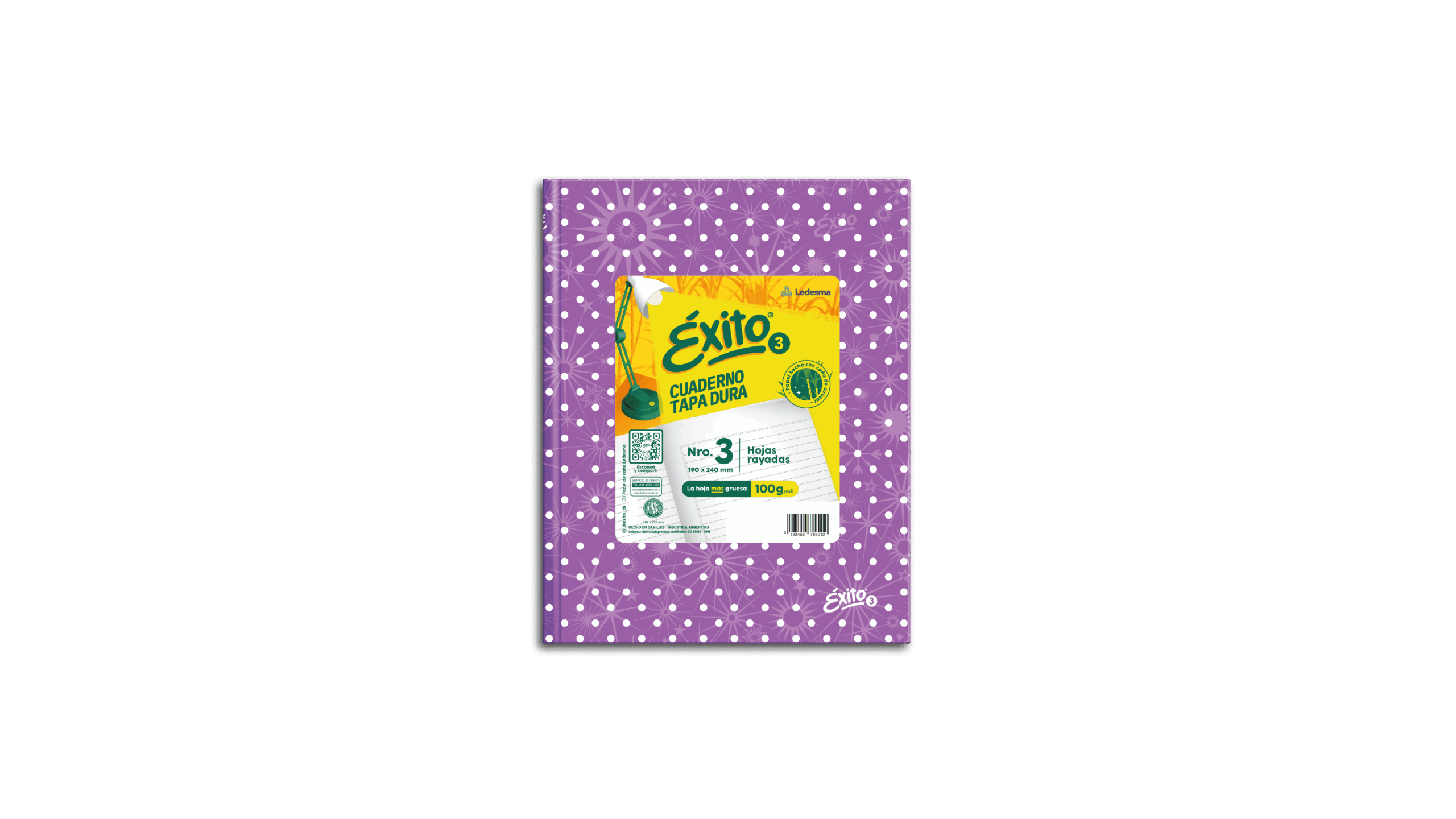 CUADERNO EXITO E3 UNIVERSO LUNARES TD X 48 HJ LILA RY