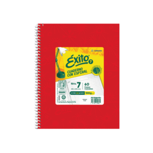 CUADERNO EXITO E7 FORRADO UNIVERSO TD C/ESP X 100 HJ ROJO RY