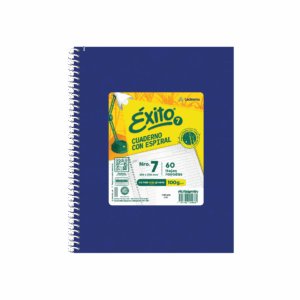 CUADERNO EXITO E7 21*27 FORRADO TD C/ESP X 60 HJ AZUL RY