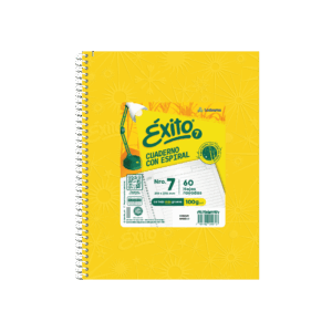 CUADERNO EXITO E7 21*27 FORRADO TD C/ESP X 60 HJ AMARILLO RY