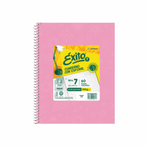 CUADERNO EXITO E7 21*27 FORRADO TD C/ESP X 60 HJ ROSA RY