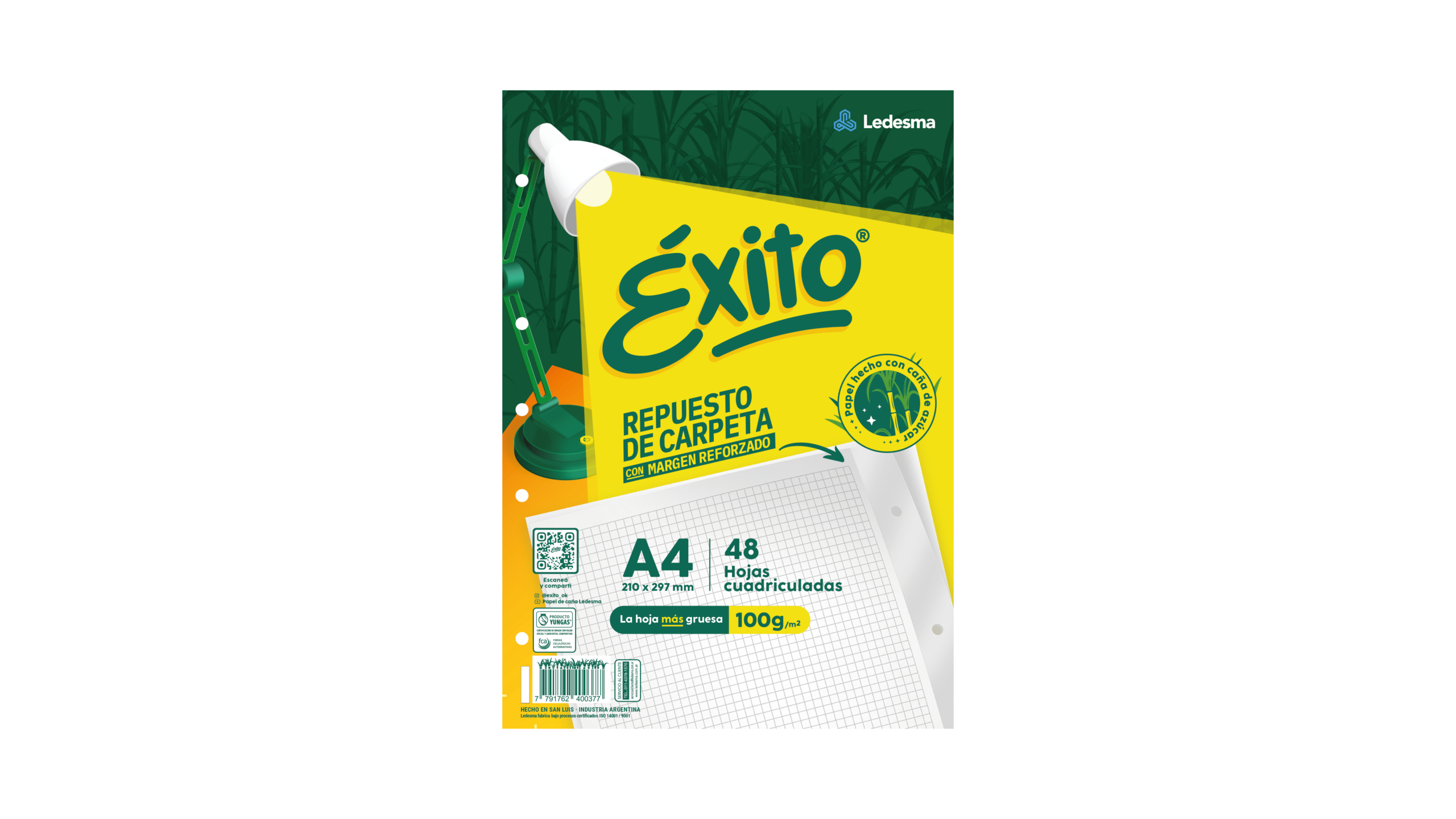 REPUESTO EXITO A4 C/ MARGEN REFORZADO X 48 HJ CD