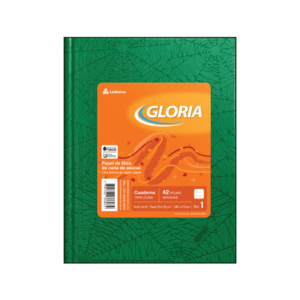 CUADERNO GLORIA FORRADO ARAÑA TAPA DURA X 48 HJ RY VERDE
