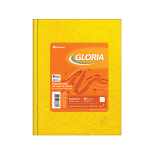CUADERNO GLORIA FORRADO ARAÑA TAPA DURA X 48 HJ RY AMARILLO