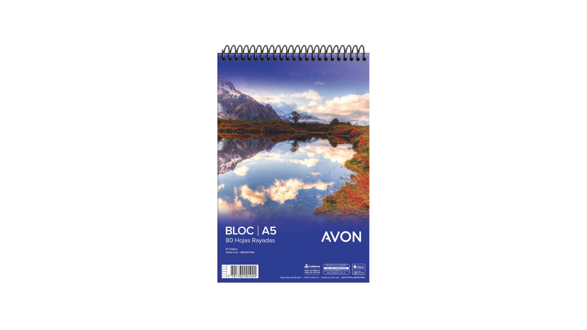 BLOCK ANOTADOR AVON A5 X 80 HJS RY C/ESPIRAL