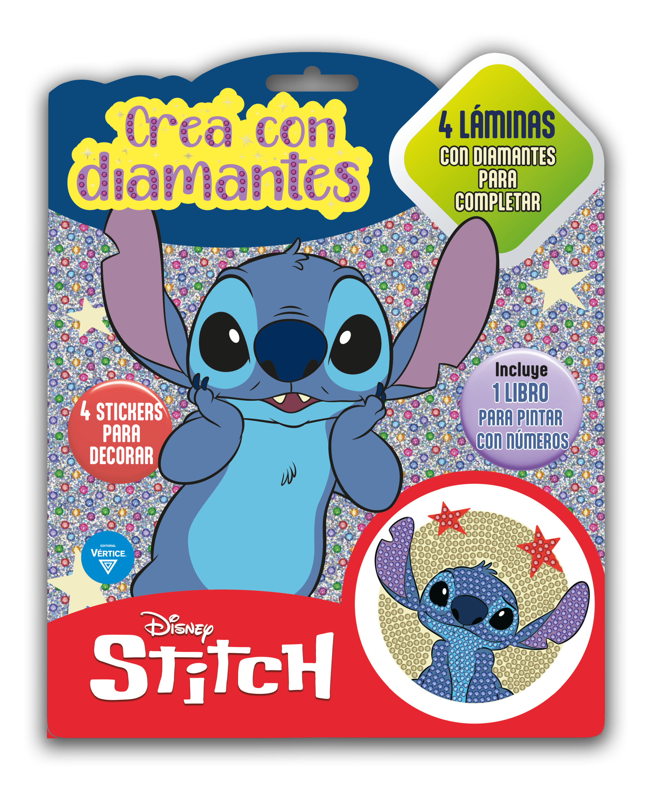 FLOW PACK VERTICE CREA CON DIAMANTES STITCH Nº3 6708