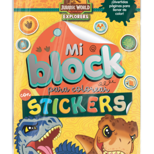 MI BLOCK VERTICE CON STICKERS JURASSIC WORLD Nº1 6348