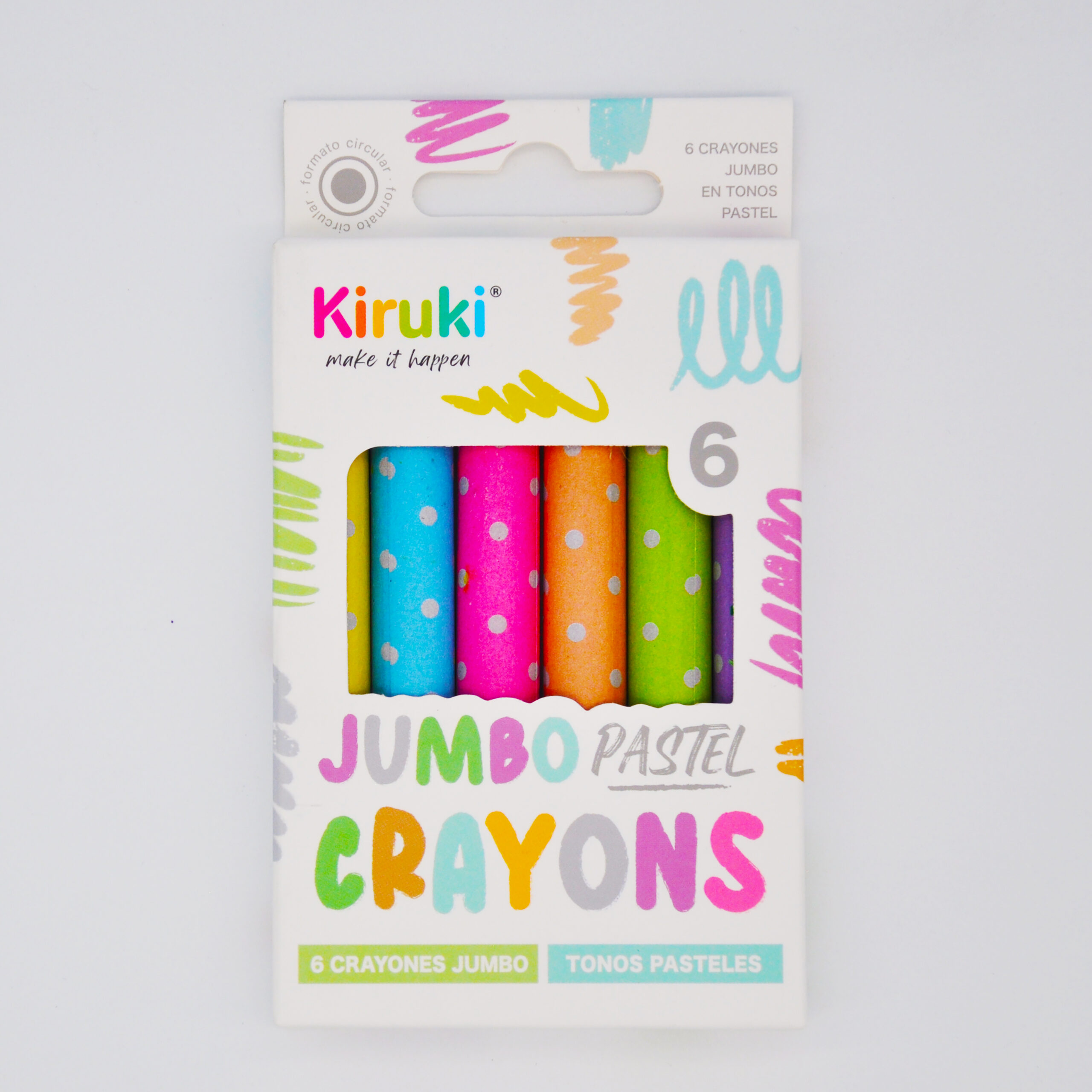 CRAYONES KIRUKI JUMBO PASTEL X 6 UN