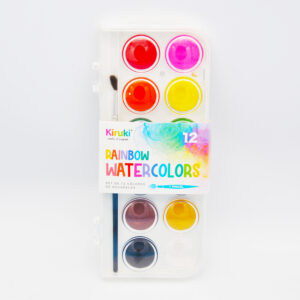 ACUARELAS KIRUKI COLORES CLASICOS X 12 UN C/ PINCEL