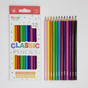 LAPICES COLORES KIRUKI RESINA LARGOS X 12 UN