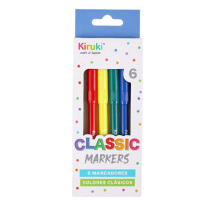 MARCADOR KIRUKI COLORES CLASICOS X 6 UN