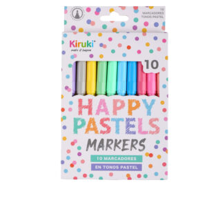 MARCADOR KIRUKI COLORES PASTELES X 10 UN