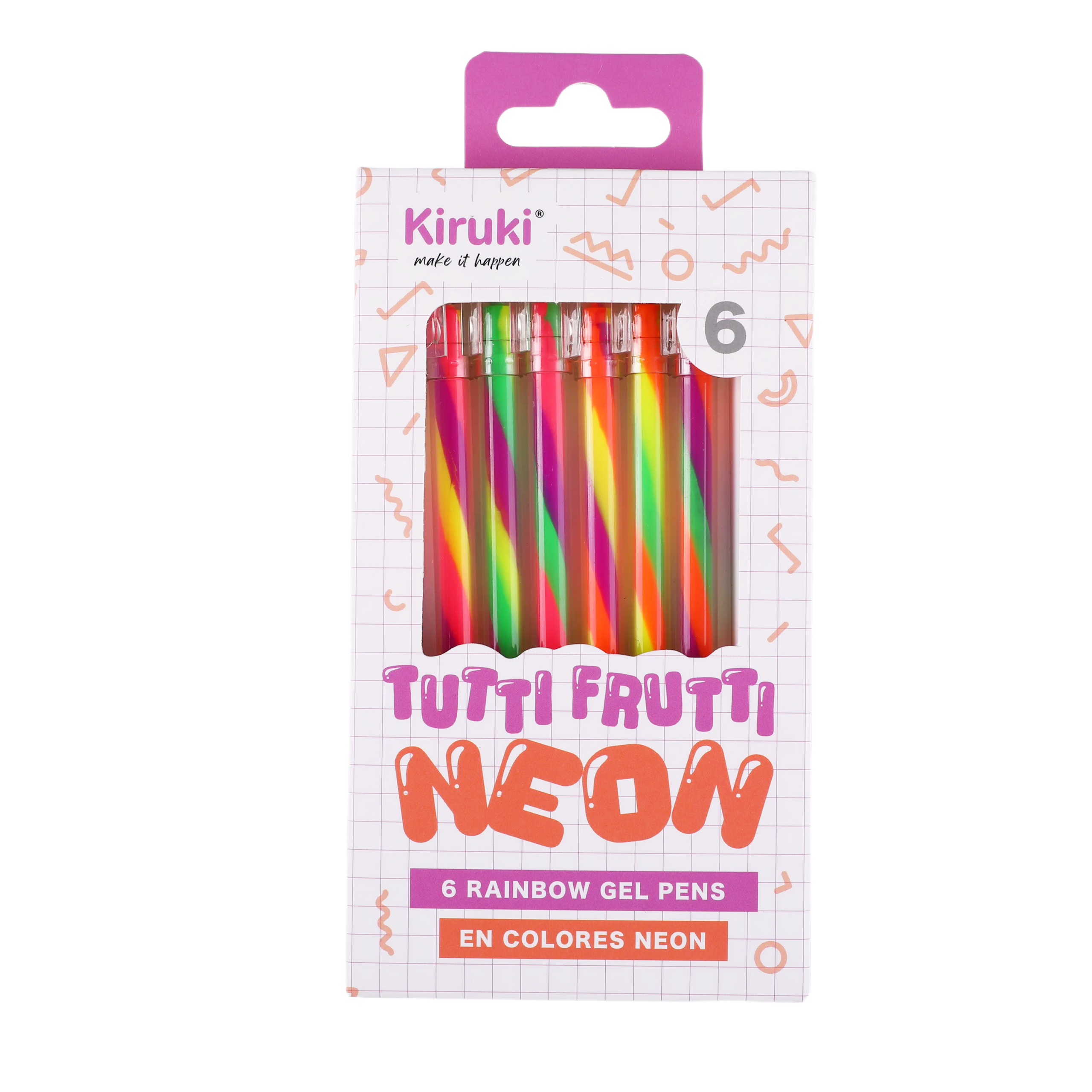 ROLLER KIRUKI TUTTI FRUTTI NEON X 6 UN