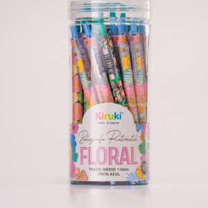 BOLIGRAFO KIRUKI FLORAN X 27 UN TINTA AZUL