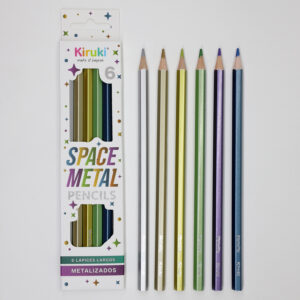 LAPICES COLORES KIRUKI METALIZADOS X 6 UN