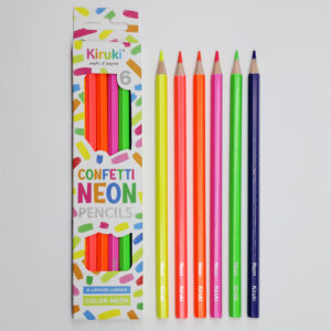 LAPICES COLORES KIRUKI NEON CONFETTI X 6 UN