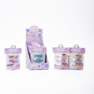 SET HEBILLAS METALICAS KIRUKI C/ CONFETTI X 12 UN MOTIVO 1