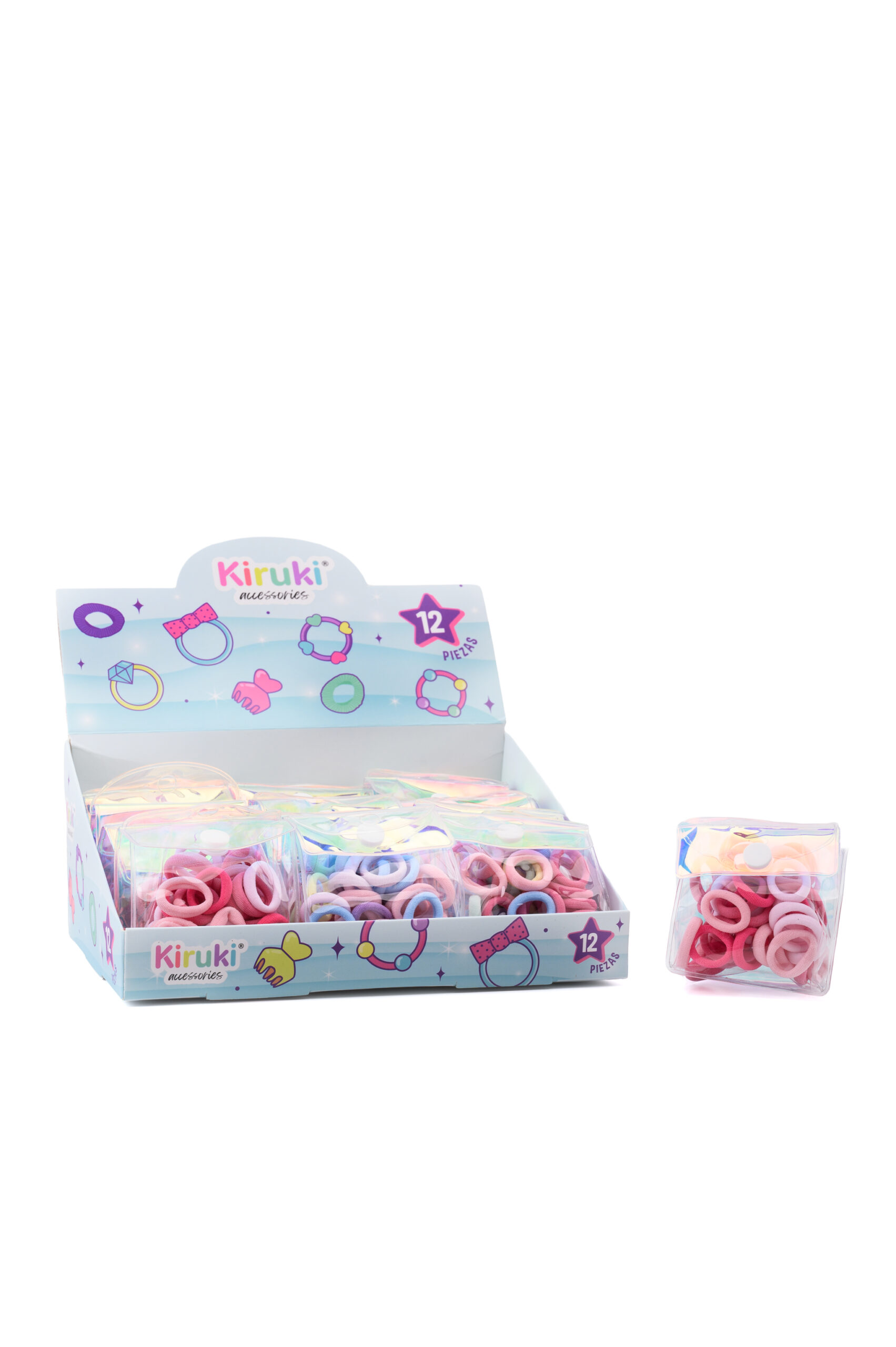 BROCHES P/ PELO KIRUKI CHICOS SURTIDOS X 12