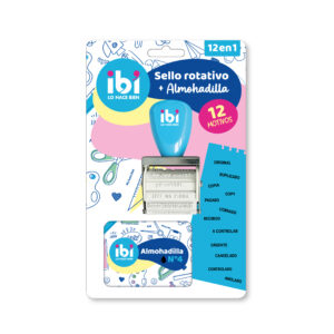 SELLO IBICO ROTATIVO 12 FRASES OFIC Y ALMOHADILLA