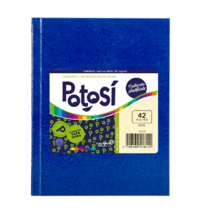 CUADERNO POTOSI X 42 HJS RY FORRADO AZUL