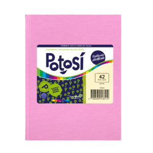 CUADERNO POTOSI X 42 HJS RY FORRADO ROSA