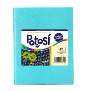 CUADERNO POTOSI X 42 HJS RY FORRADO CELESTE