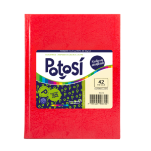 CUADERNO POTOSI X 42 HJS CD FORRADO ROJO