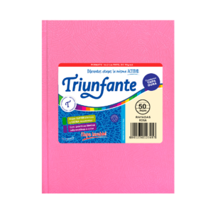 CUADERNO TRIUNFANTE X 50 HJS RY FORRADO ROSA