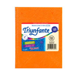CUADERNO TRIUNFANTE X 50 HJS RY FORRADO NARANJA