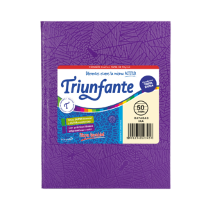 CUADERNO TRIUNFANTE X 50 HJS RY FORRADO LILA