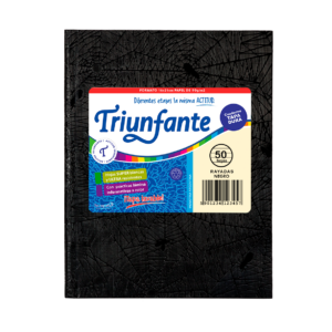 CUADERNO TRIUNFANTE X 50 HJS RY FORRADO NEGRO