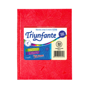CUADERNO TRIUNFANTE X 50 HJS CD FORRADO ROJO