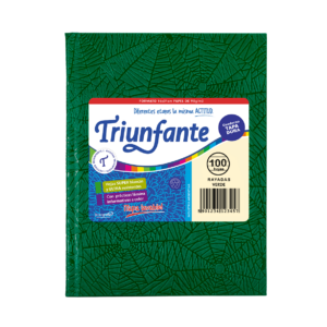 CUADERNO TRIUNFANTE X 100 HJS RY FORRADO VERDE