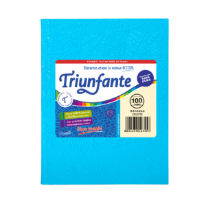 CUADERNO TRIUNFANTE X 100 HJS RY FORRADO CELESTE