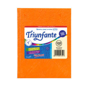 CUADERNO TRIUNFANTE X 100 HJS RY FORRADO NARANJA