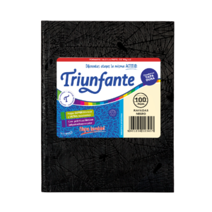 CUADERNO TRIUNFANTE X 100 HJS RY FORRADO NEGRO