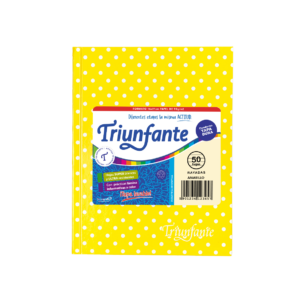 CUADERNO TRIUNFANTE X 50 HJS RY LUNARES AMARILLO