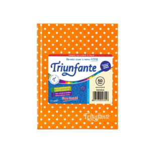 CUADERNO TRIUNFANTE X 50 HJS RY LUNARES NARANJA