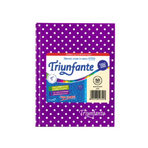 CUADERNO TRIUNFANTE X 50 HJS RY LUNARES LILA