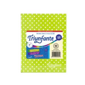 CUADERNO TRIUNFANTE X 50 HJS RY LUNARES VERDE MANZANA