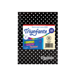 CUADERNO TRIUNFANTE X 50 HJS RY LUNARES NEGRO