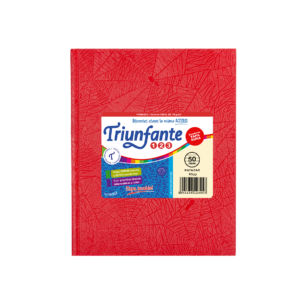CUADERNO TRIUNFANTE 123 X 50 HJS RY FORRADO ROJO