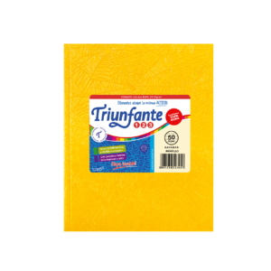 CUADERNO TRIUNFANTE 123 X 50 HJS RY FORRADO AMARILLO